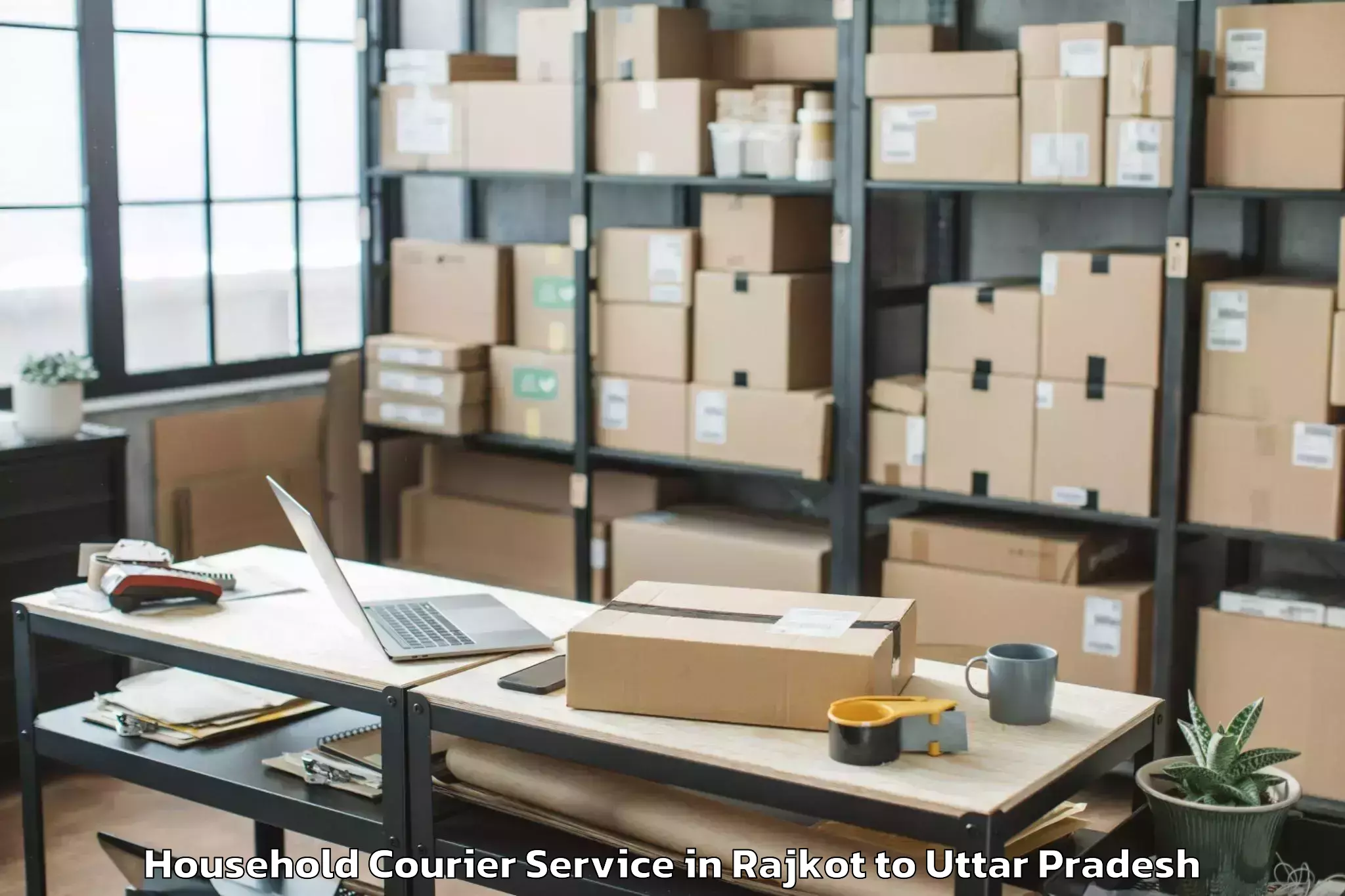 Affordable Rajkot to Barhaj Household Courier